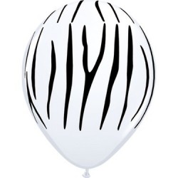 Zebra Baskılı Balon 100 Ad